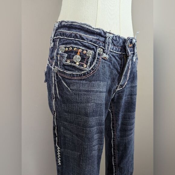 Laguna Beach Bootcut Jeans – Sz 28 Low Rise Studded Pockets Y2K - Picture 8 of 13